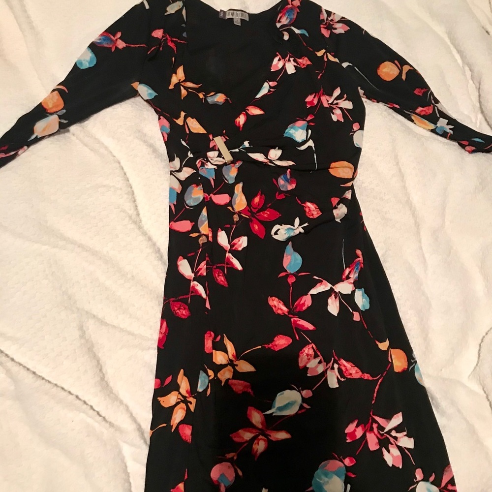 Jennifer Lopez Black Dress with 🌸 Floral Print 🌸